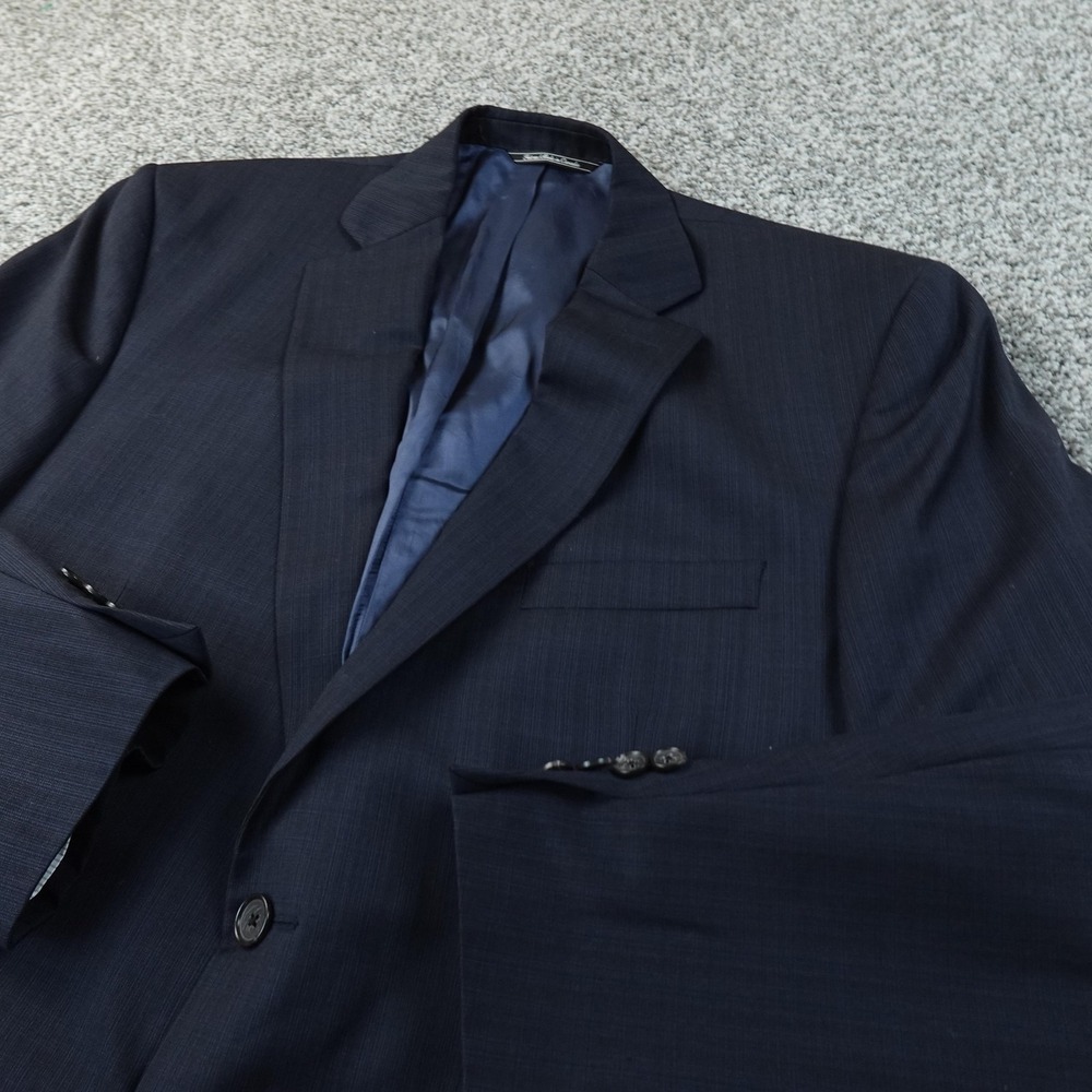 Jack Victor Blazer Mens 42 Navy Blue Stripe Wool Sport Coat Suit Jacket Canada‎